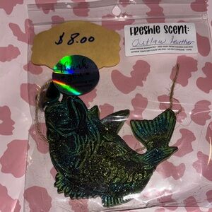 Freshie Scent Fish Air Freshener - Green and Black outlaw leather scented